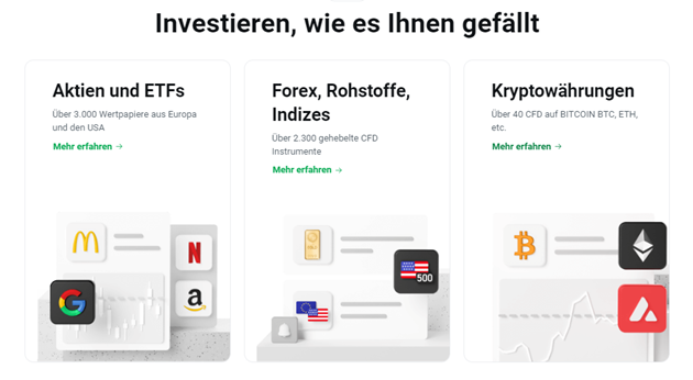 XTB bietet viele tradingmöglichkeiten